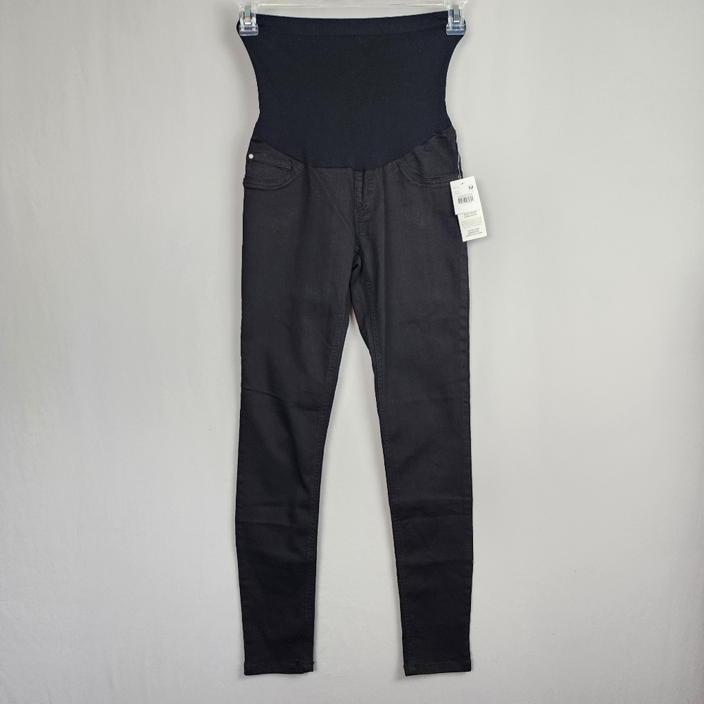 Indigo Blue Black Maternity Jeans Ankle Sz Medium